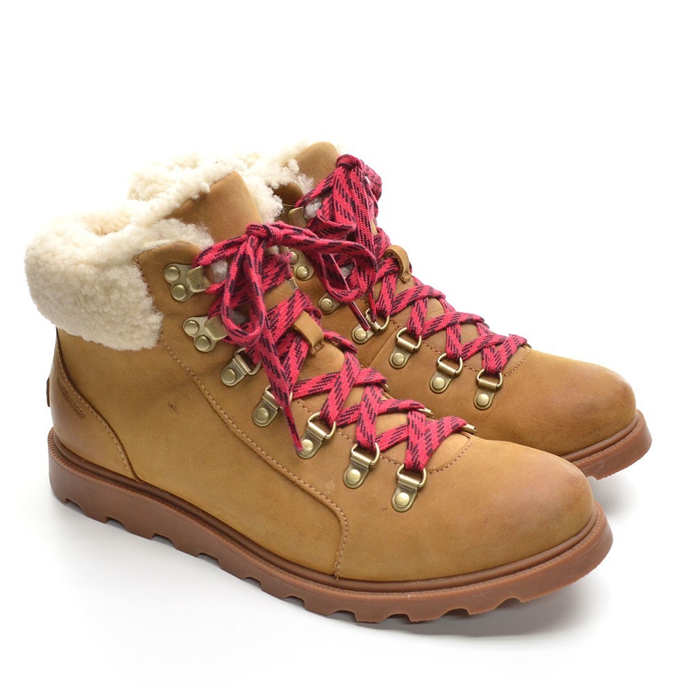 Sorel Ainsley Conquest Brown Lace Up Ankle Boots 10.5 M